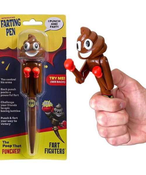 Punching Poop Turd Pen