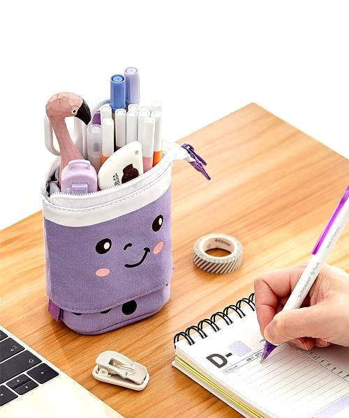 Purple Boba Office Supply Holder
