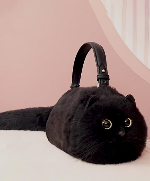 Realistic Plush Black Cat Tote Bag - ThingsFromMars.com