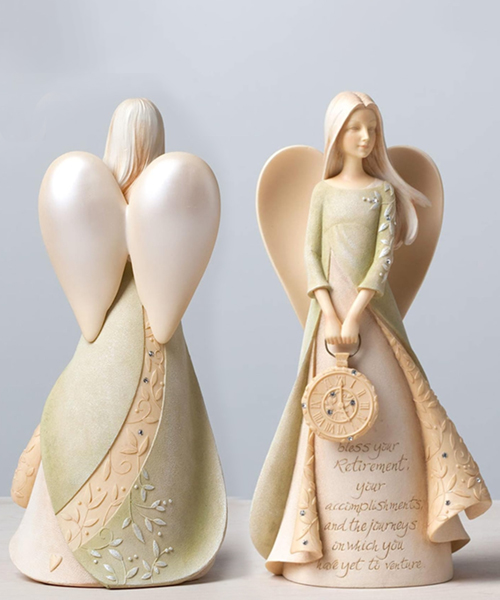 Retirement Angel Stone Resin Figurine