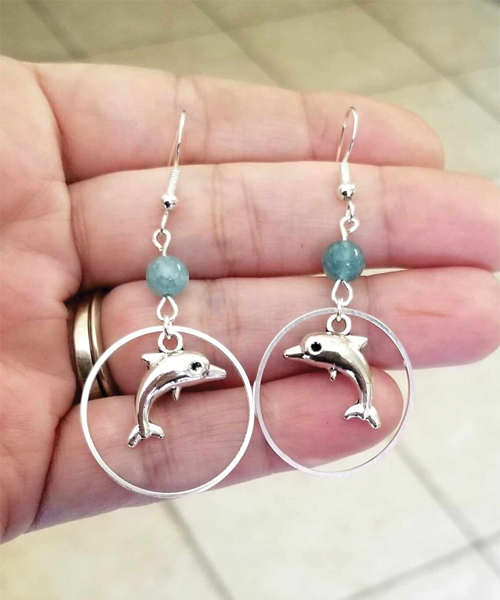 Silver Dolphin Earrings