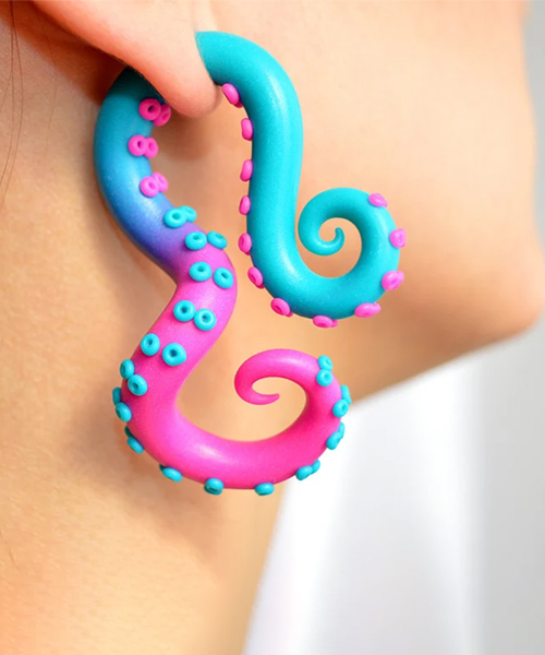 Tentacles Gauge Earrings