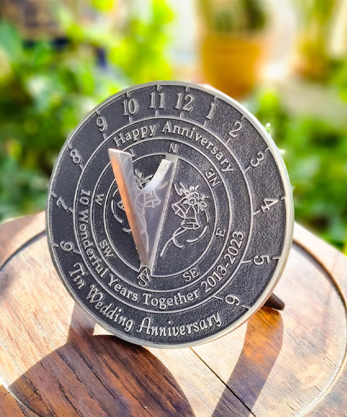 Tin Wedding Anniversary Sundial