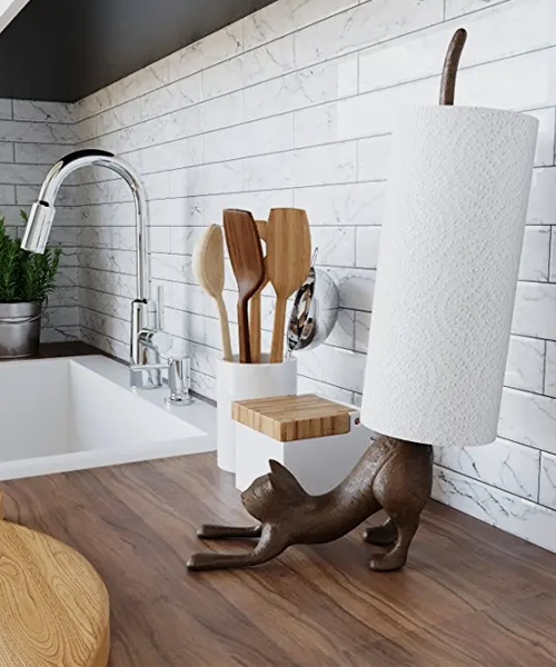Yoga Cat Decorative Paper Towel Holder