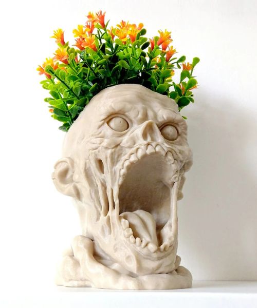 Zombie Bust Plant Pot